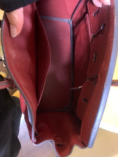 セレブ風バッグ　　25cm横　シルバー金具