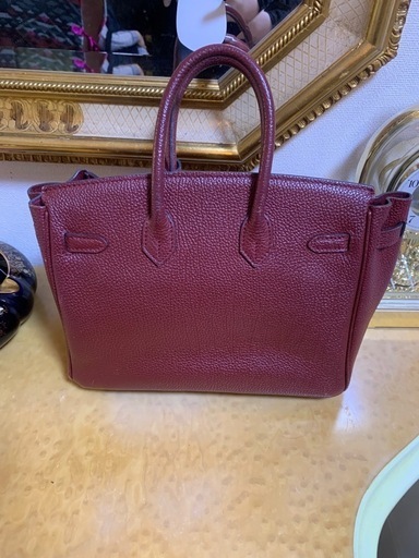 セレブ風バッグ　　25cm横　シルバー金具