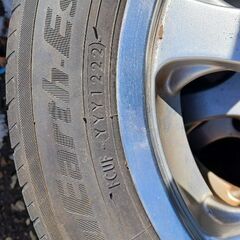 【話し中】155/65R13 13インチアルミ付き夏タイヤ4本 軽自動車汎用の画像