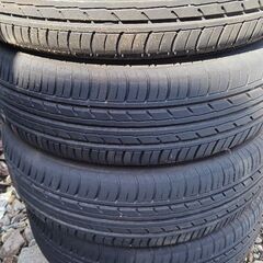 【話し中】155/65R13 13インチアルミ付き夏タイヤ4本 軽自動車汎用の画像