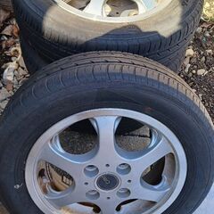 【話し中】155/65R13 13インチアルミ付き夏タイヤ4本 ...