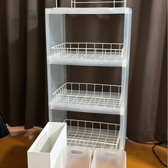 無印　ポリプロピレンワゴンキャスター付き　スリコ　折りたためるボ...