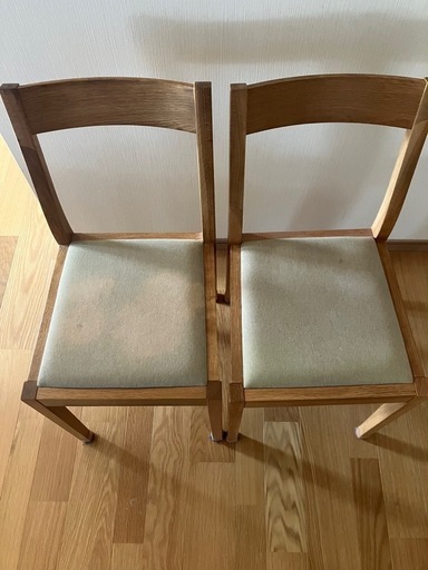 無印良品　オーク材チェア　２脚