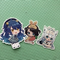 にじさんじ雨宮こころ.ホロライブ大空スバル.白上フブキステッカー
