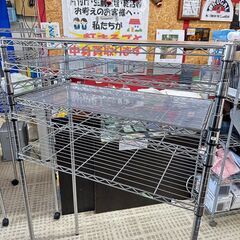 メタルラック 5段 スライド付き 棚板付き ワイヤーシェルフの画像