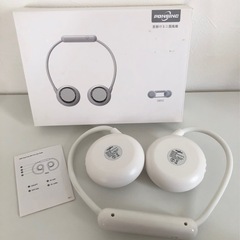 【中古品】ハンディファン 首掛け 扇風機 携帯扇風機 ネックバンド型ファン S850 ホワイトの画像