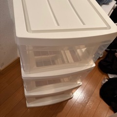 たんす　衣装ケース　白　3段