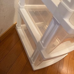 たんす　衣装ケース　白　3段の画像
