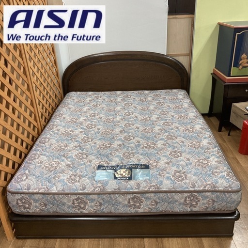 ⭐今月の目玉商品！早い者勝ち価格！⭐S779 ⭐ アイシン精機 TOYOTA ワイドダブルベッド 引き出し付 幅155cm USED 綺麗