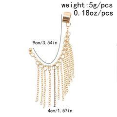 【新品未使用】イヤーカフピアス ゴールド 揺れる ロングチェーン ベリーダンス 衣装の画像