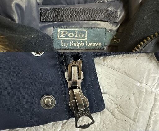 POLO RALPH LAUREN N-2B Mサイズ ネイビー ポロラルフローレン オールドタグ タロンジップ ダウンジャケット 古着 札幌市 白石区 東札幌