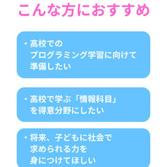 【受験対策＆試験対策】情報Ⅰ対策！　中高生向けプログラミング短期集中講座の画像