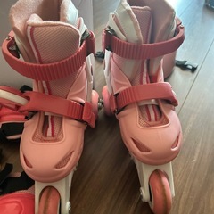 美品☆ Easy Move II ピンク インラインスケートセット　Sサイズの画像
