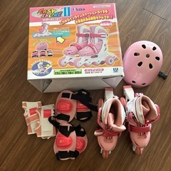 美品☆ Easy Move II ピンク インラインスケートセッ...