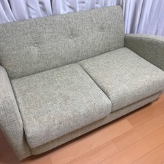 ソファ　グリーンファブリックの画像