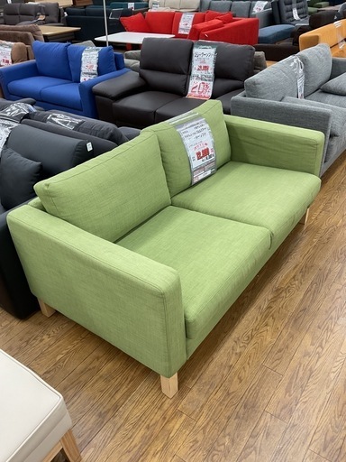KC-8【新入荷　リサイクル品】IKEA カルルスタード　2シーターソファ　グリーン
