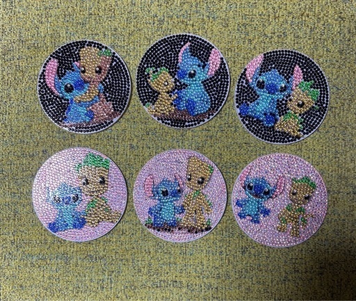 コースター ダイヤモンドアート スティッチ