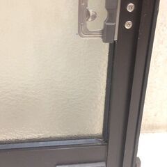 ☆546☆三協立山アルミ　三協アルミ　窓枠　サッシ　引き違い窓　アルミサッシ　窓タイプ　ブラウン　曇りガラス　クロス面格子　セットの画像