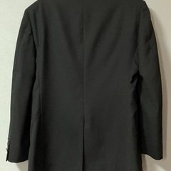 【美品】ジョンピアース　黒 ビジネス　メンズ　薄手　ジャケット 2ボタン　スーツの画像