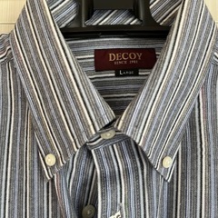 men's DECOY 長袖柄ワイシャツボタンダウンの画像