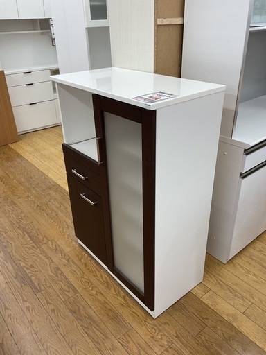 KC-12【新入荷　リサイクル品】ニトリ　レンジボード　ブラウン×白