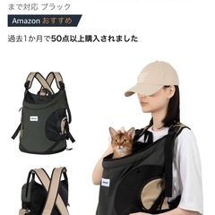 ペットキャリー　リュックタイプ　黒
