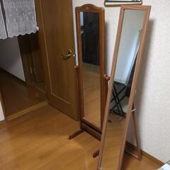 家具　鏡　スタンドミラー