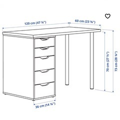 【急募】【IKEA】デスク(引き出しユニット付き)【取りに来てくれる方】の画像