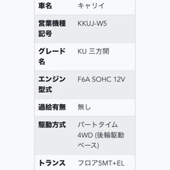 スズキ　キャリー　軽トラック　切り替え4WDの画像