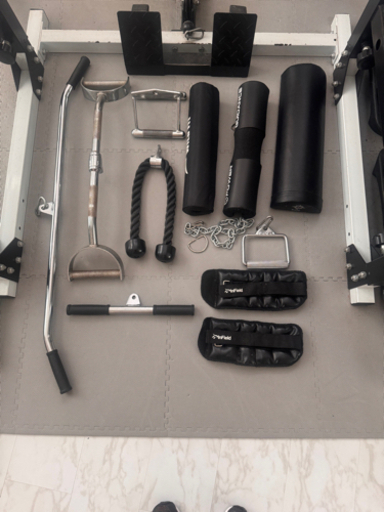 パワーラック140kg ダンベル24kg ホームジム ジムマット セット