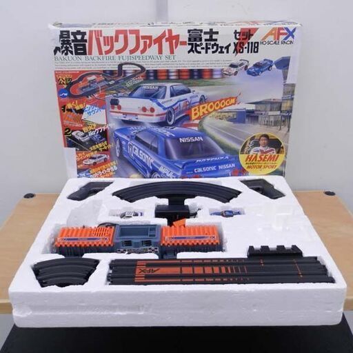 TOMY 爆音バックファイヤー 富士スピードウェイ セット AFX XS-118 スロットカー ジャンク品 札幌 西区 西野