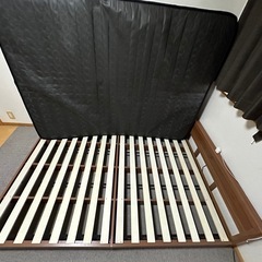 ダブルベッド　マットレス付きの画像