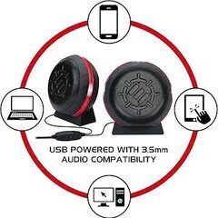 ENHANCE USB LED Gaming Speakers ENPCSL2100 RED（新品未開封）の画像