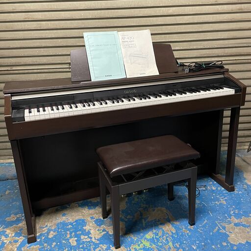 【3/23販売済KH】CASIO 電子ピアノ CELVIANO AP-420BN 説明書付き カシオ 25C 北TO1