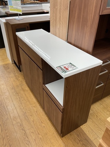 KC-14【新入荷　アウトレット】オールBR キッチンカウンター　白天板