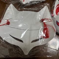 値下げ【新品】きつねお面　4個セット　の画像