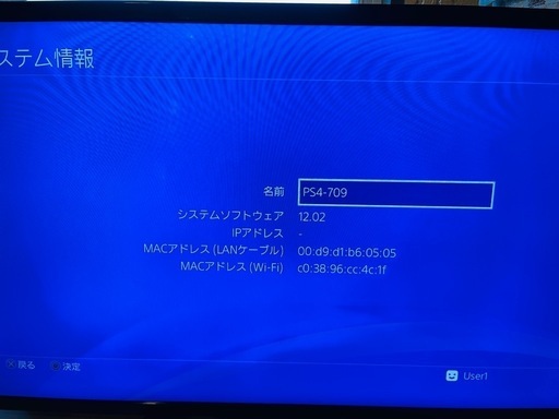PS4グレシャーホワイト1100A
