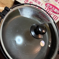 ふっ素樹脂加工　すき焼き鍋　26センチ　ガラス蓋付きの画像