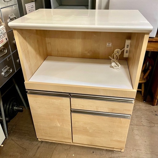 《売約済》【武蔵小山店】 【～4/14限定SALE！店内全品20%お値引き！】　食器棚 レンジボード レンジ台 キッチン 収納 キッチ