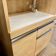 《売約済》【武蔵小山店】 【～4/14限定SALE！店内全品20%お値引き！】　食器棚 レンジボード レンジ台 キッチン 収納 キッチン家電 カップボード スライド式　キボーの画像