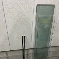 棚柱2本 ガラス棚板3枚 棚受け セット　⑥ 店舗 ショップ 飾り棚 商品陳列棚 の画像