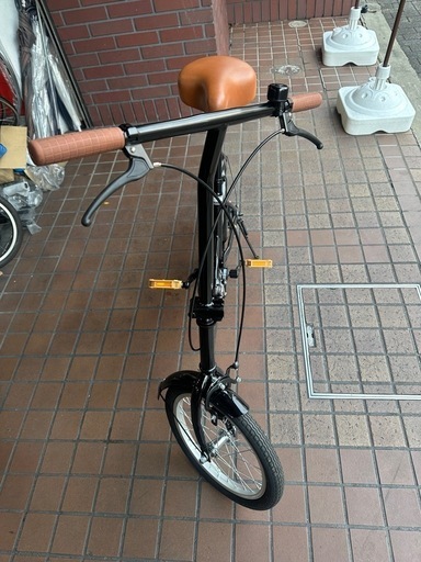 ★美品★16インチ　シングル折り畳み自転車　ブラック