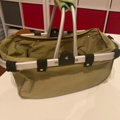 手提げバック　かご　荷物入れ　買い物カゴ　（お話中です）の画像