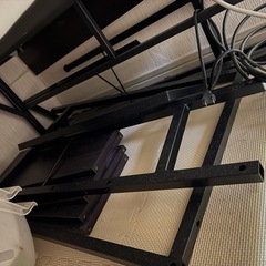 アイリスプラザ パソコンデスク デスク収納 整理 ラック付きデスク オフィス 机 PCデスク テレワーク ブラック 幅114㎝ RTPCD-1200の画像