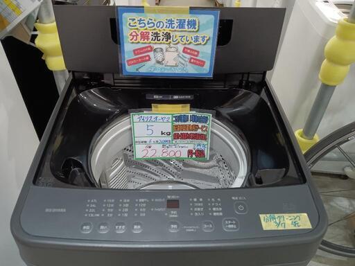 配送可【アイリスオーヤマ】5kg洗濯機★2024年製　分解クリーニング済/6ヶ月保証付　管理番号10703