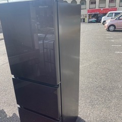 北九州市内配送無料　保証付き 値下げた 2021年製冷蔵庫 ダークブラウン HR-G2801-BR [282L /3ドア /右開きタイプ]の画像