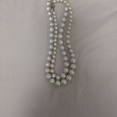 新品　ハンドメイド　コットンパールネックレスの画像