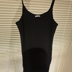 キャミワンピース 黒 リブ ハニーズ Mサイズ