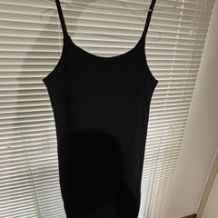 キャミワンピース 黒 リブ ハニーズ Mサイズの画像