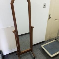 天然木　姿見　スタンドミラー